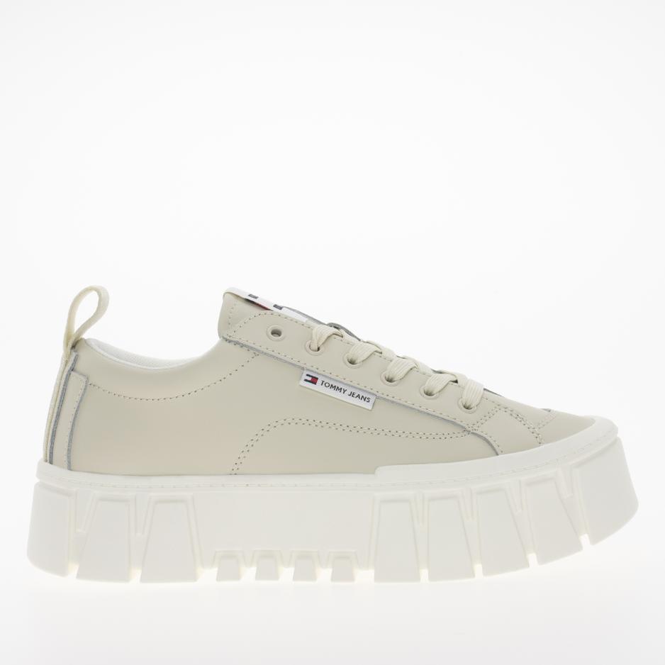Topánky Tommy Jeans Vulc Flatform LC Leather EN0EN02610-ACG - béžové