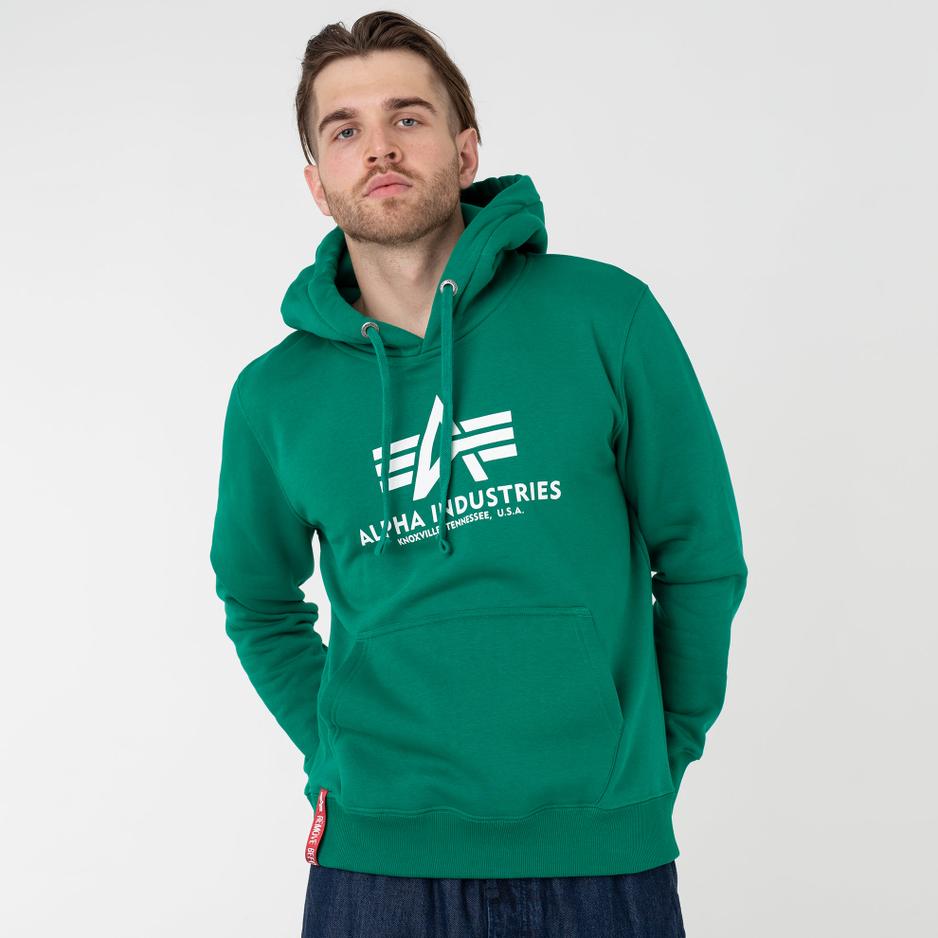 Blúza Alpha Industries Basic Hoody 178312668 - zelené