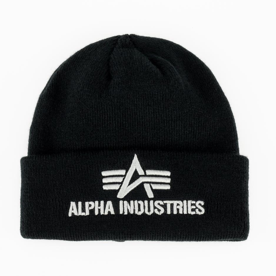 Čiapka Alpha Industries 3D Beanie 16891003 - čierne